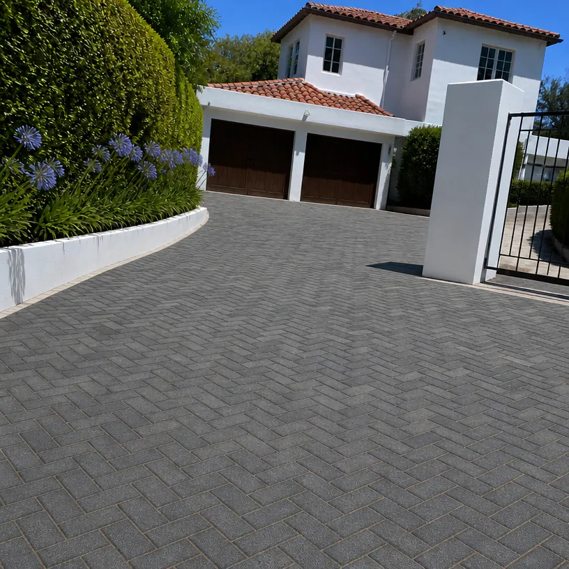 After — charcoal cobble, an example of this finish