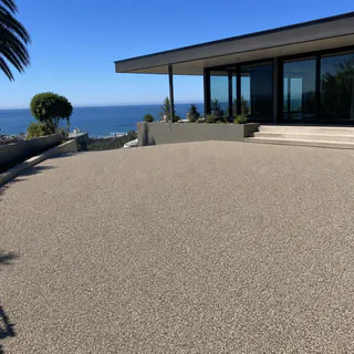 Exposed aggregate driveway